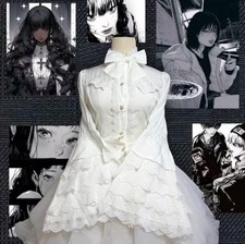 Fairycore white lace lolita blouse, vintage gothic dollette Lolita shirt