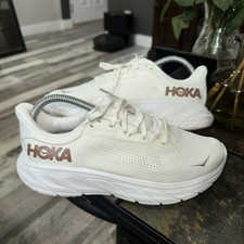 Hoka One One Arahi 7 Women Running Shoes Size 8.5B White Rose Gold 1147851