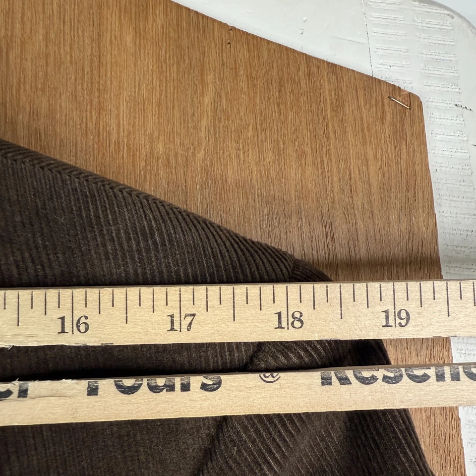 Винтажный вельветовый костюм мужской 44R коричневый 2 кнопки 3 изделия 100% хлопок жилет брюки 36 x 30 - Изображение 4 из 4