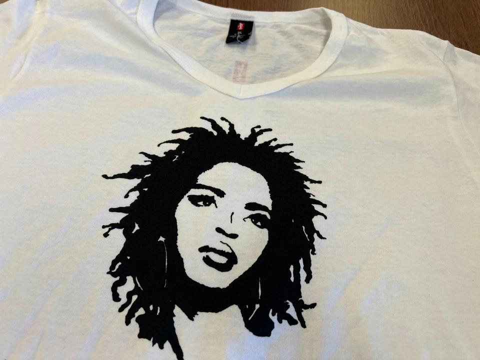 VINTAGE LAUREN HILL T SHIRT LEVI'S XL VNECK TEE EVERYTHING IS TOUR 90S DEADSTOCK - Image 3 of 4