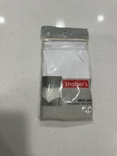 Vtg Shabers Med White 100 Cotton Briefs Underwear  NIP
