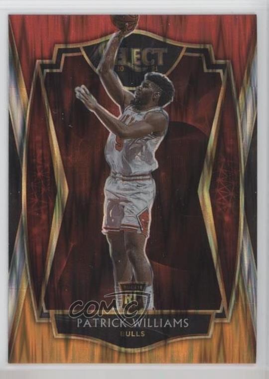 2020-21 Select Premier Level Red White Orange Flash Prizm Patrick Williams 03mh