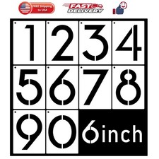 DXCYZ 6 Inch Large Number Stencils Kit 0-9 Address Number Stencil, 10PCS Reus...