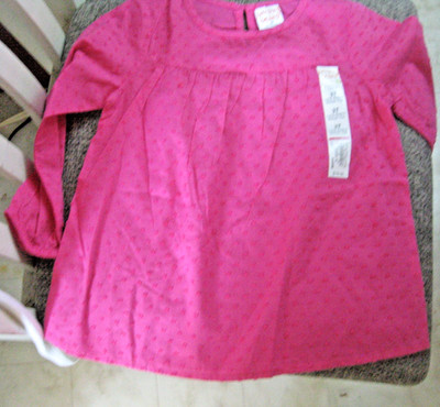 Jumping Beans Babydoll Peansant top Pink Size 3T NWT