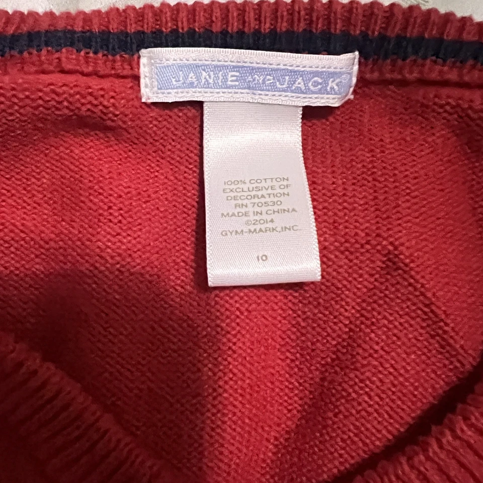 janie and jack red sweater Size 10 Boys . - Image 4 of 4
