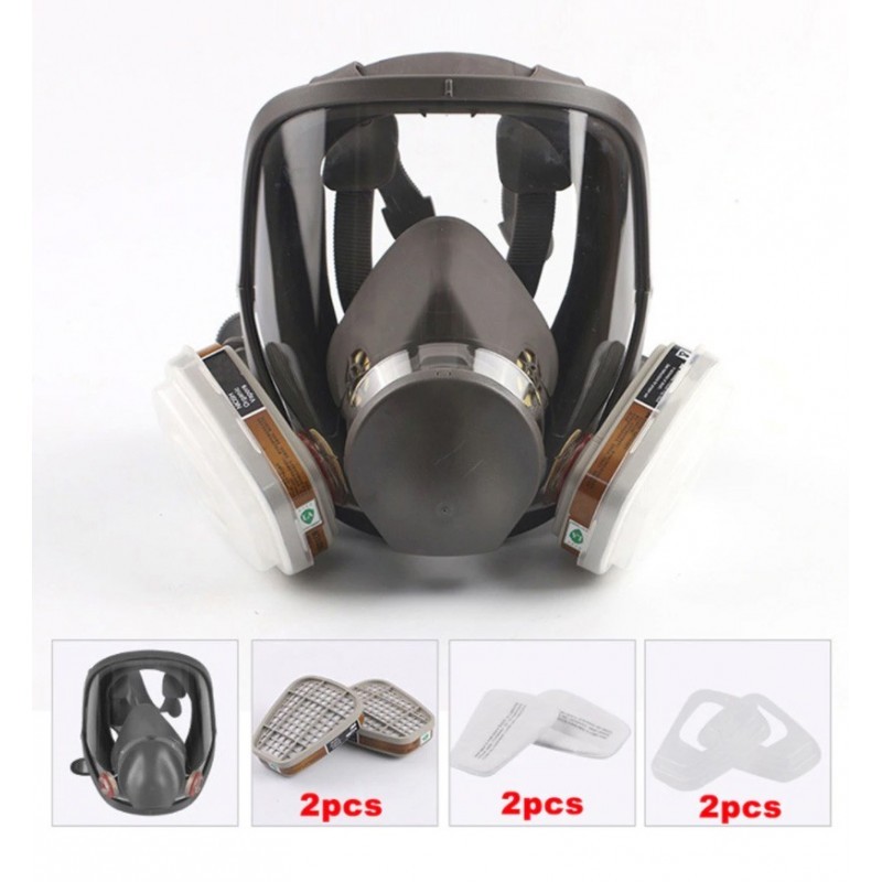 Masque intégral de protection A2P1 anti-poussière et anti-vapeur chimique