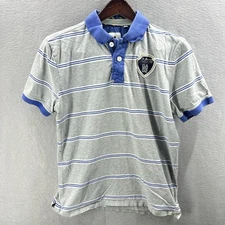 Vintage Gaastra Polo Shirt Men M Gray Embroidered Short Sleeve Rugby Saling