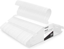 Baby Essentials Baby Clothes Hangers - White, Pack of 36