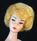 EXC 1961 Vintage Bubble Cut Blonde Barbie doll all original Book, Accessories