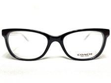 NEW Coach HC6072 5327 Womens Black Glitter Rectangle Eyeglasses Frames 50/17 135