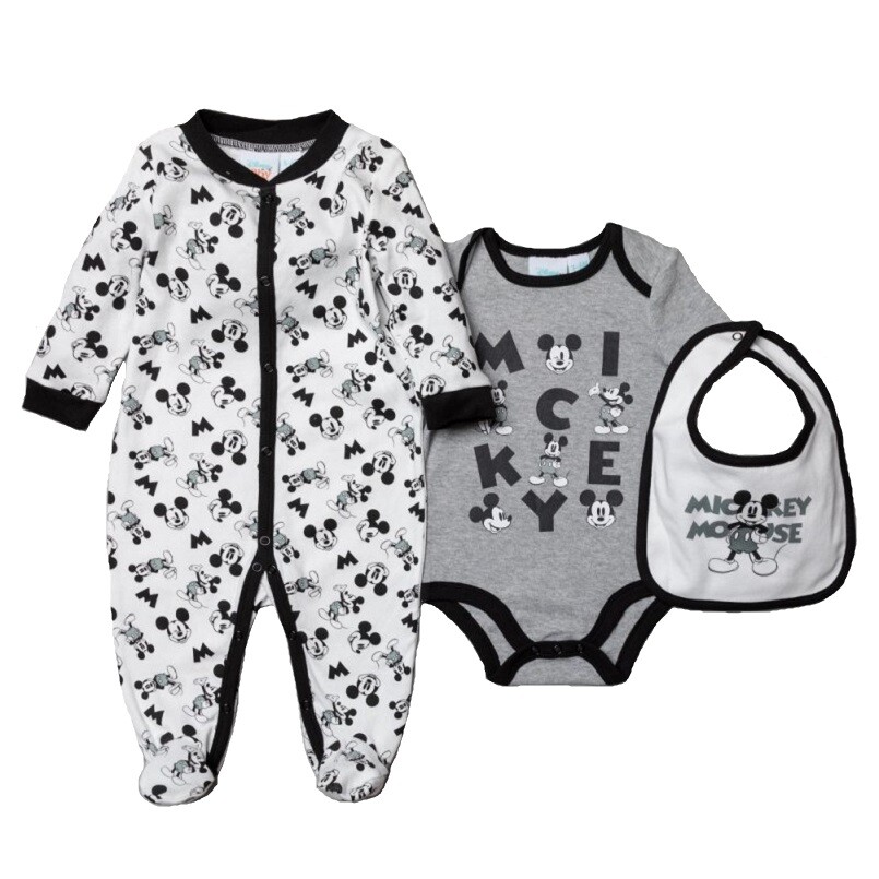 Disney Baby Junge Erstklassiges Set Mickey Mouse Outfit Alter 0 3 6 9 M Schlafanzug Latz Body