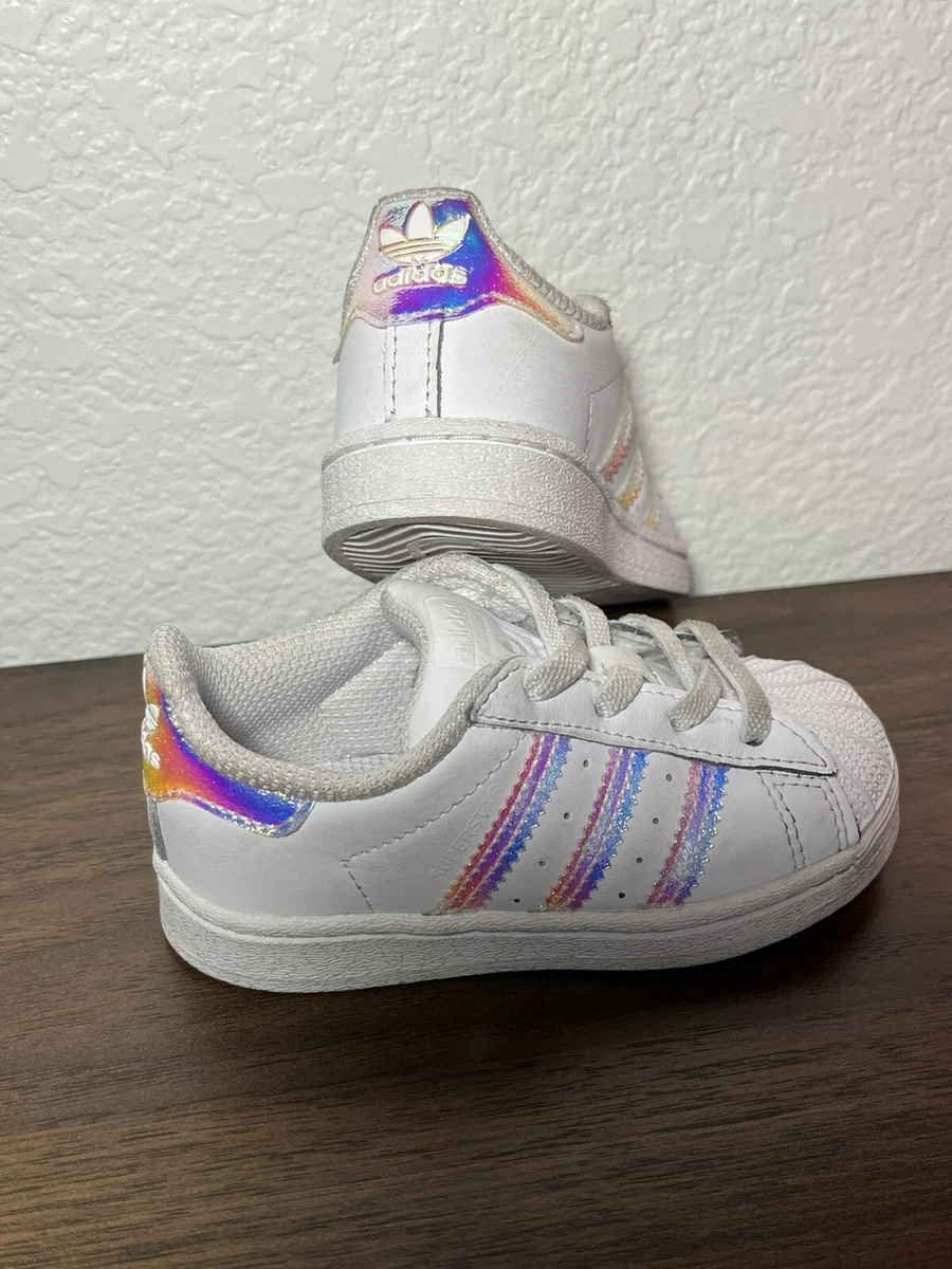 Adidas Toe Metallic Baby Shoes Toddler Sneakers | eBay