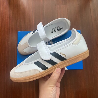 adidas gazelle silver green womens adidas Originals Black & White Sambae Sneakers