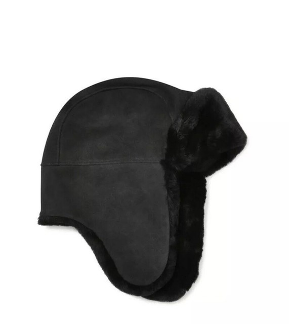 UGG Winter Hat Trapper Sheepskin Black One Size 17620 for sale online