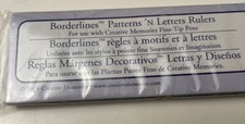 Creative Memories Borderline Patterns and Letters Rulers Scrapbook Tool ABC New