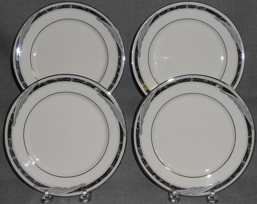 1990s Set (4) Lenox CITY CHIC PATTERN Dessert or B&B Plates MADE IN USA - Picture 4 of 8