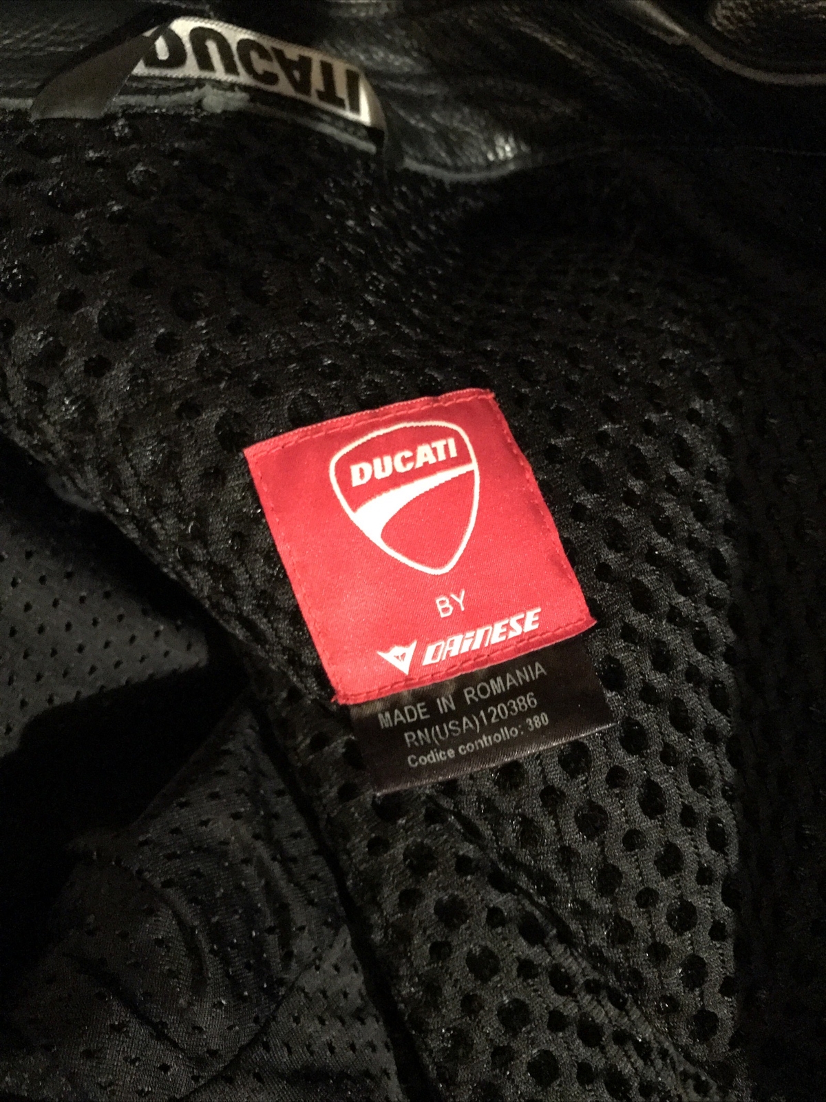 Dainese Ducati Leather Motorcycle Road Racing Jacket Eur 54 Armor Full