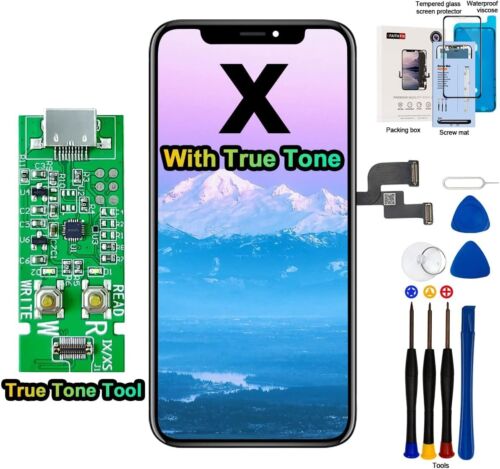 For iPhone X Display LCD Touch Screen Digitizer Assembly Replacement True Tone - Picture 1 of 7