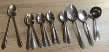 Ekco EKS7 Chevron Pattern Stainless Steel USA - Lot of 14 Grapefruit Teaspoons +