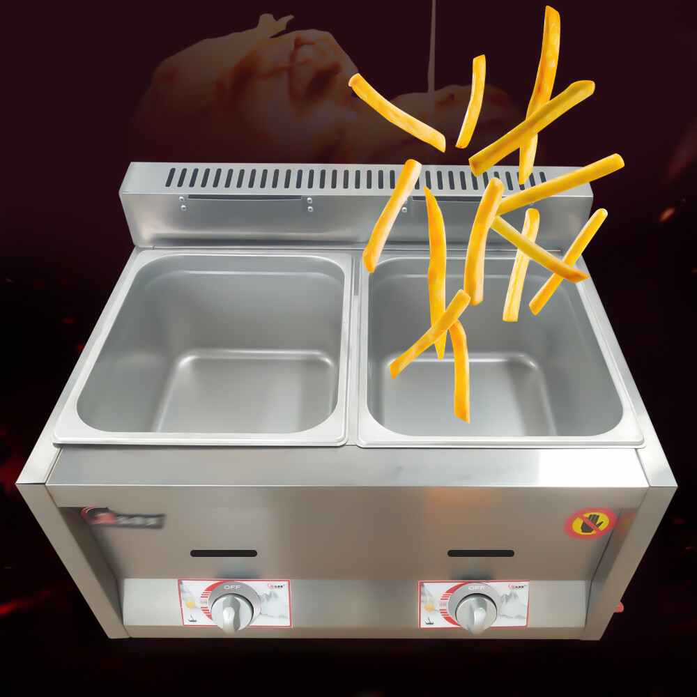 12l Commercial Countertop Gas Fryer Deep Fryer Propane Kitchen Cooker Fryers