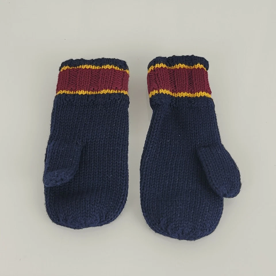 Ralph Lauren 学步儿童连指手套针织毛衣海军蓝芥末勃艮第 2t 3t 4t — 第 2/4 张图片