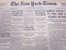1933 APRIL 3 NEW YORK TIMES - LAGUARDIA OFFERS TO SUPPORT M'KEE - NT 5207