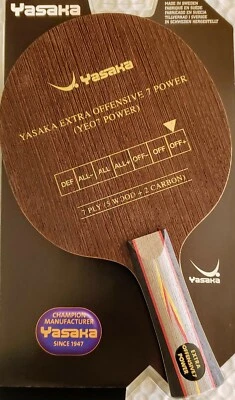 Yasaka Extra Offensive 7 Power Carbon (OFF+) YEO 7 Power Table Tennis Blade