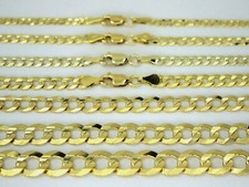14K SOLID GOLD CUBAN LINK CHAIN NECKLACE BRACELET MEN WOMEN 2 11.5mm / 6.5"-30"