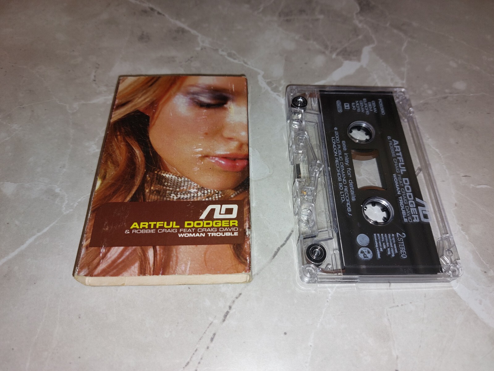ARTFUL DODGER * WOMAN TROUBLE * ROBBIE CRAIG ft CRAIG DAVID CASSETTE SINGLE
