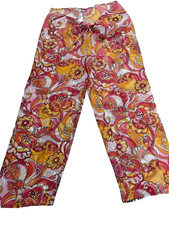 Vintage 1970s Alexis Kingsley Sheer Psychedelic Pattern Trousers Small
