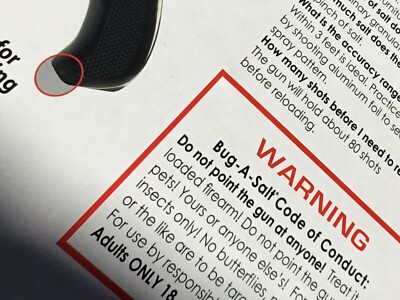 NEW) THE ORIGINAL SALT GUN (BUG-A-SALT GUN ) FOR ADULTS ONLY