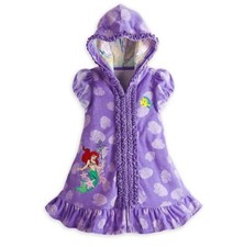 Disney Store Princess The Little Mermaid Ariel Girl Swimsuit Cover Up Purple 3