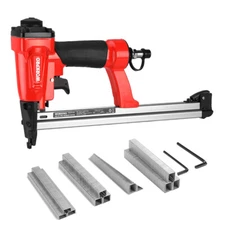 WORKPRO Pneumatic 20 Gauge Staple Gun Oil-Free Oil-Free T50 w/1260pc Staples NEW