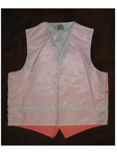 323 NWOT AFTER SIX Men's Geometric Pattern Peach Dress Vest Size XL 5 Buttons - Picture 9 of 12