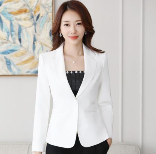 New Spring/ Fall Women One Button Jacket Casual Lapel Coats Suit Jacket Fashion - Picture 1 of 28