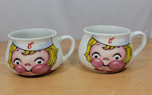 CAMPBELLS SOUP Mugs Kids 2000 Cup Bowl Houston Harvest Set Of 2