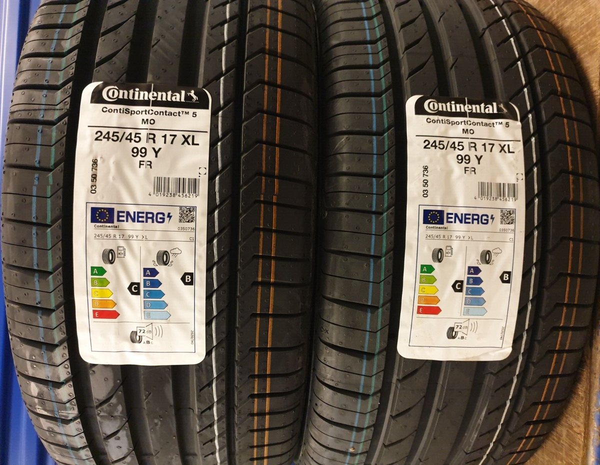 2X NEW CONTINENTAL SPORT 5 245/45 ZR17 95Y MO MERCEDES TYRES