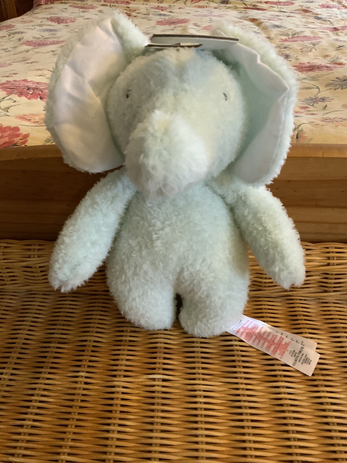 Primark Green Baby Elephant Soft Toy Comforter BNWT NEW 10"" Tall