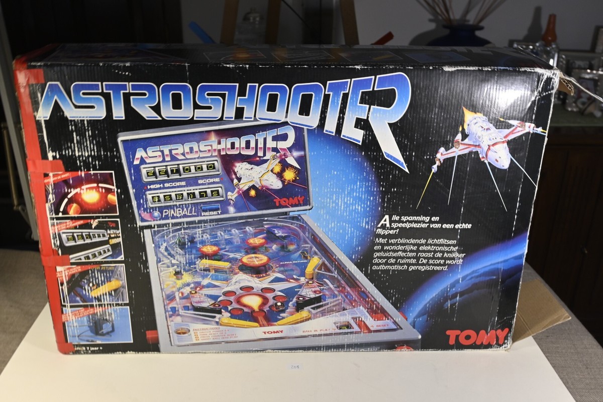 Vintage Boxed TOMY Astro Shooter Pinball tabletop electronic
