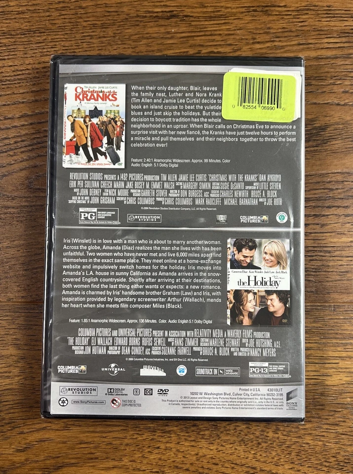 Christmas With The Kranks/ The Holiday (DVD, Double Feature)  Brand New - Image 2 of 2