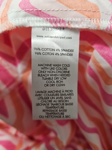 Solid and Striped Olympia (Abstract Zebra) Small Pink & Orange Cotton Blend NWT - Picture 8 of 8