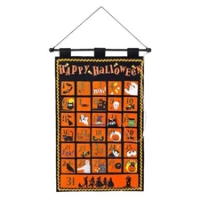 Halloween Countdown Advent Felt Wall Calendar Fall Seasonal Decoration Happy Hal