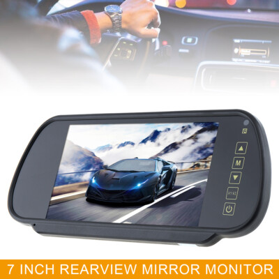 7'' TFT LCD Car Rear View Mirror Monitor 2-CH Video for Backup Reverse Camera 