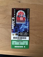 Official NCAA Big 10 Basketball Tournament 2002 Session 3 Used Ticket 