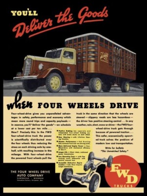 1939 Four Wheel Drive Trucks FWD Schlitz Beer NEW METAL SIGN: 12x16'' Ships Free