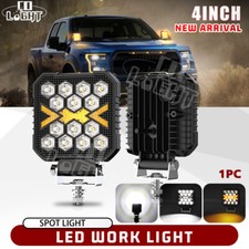 2 4 Inch Round Led Spot Light Pods Work Flood Driving Fog Lamp Offroad 4wd Atv