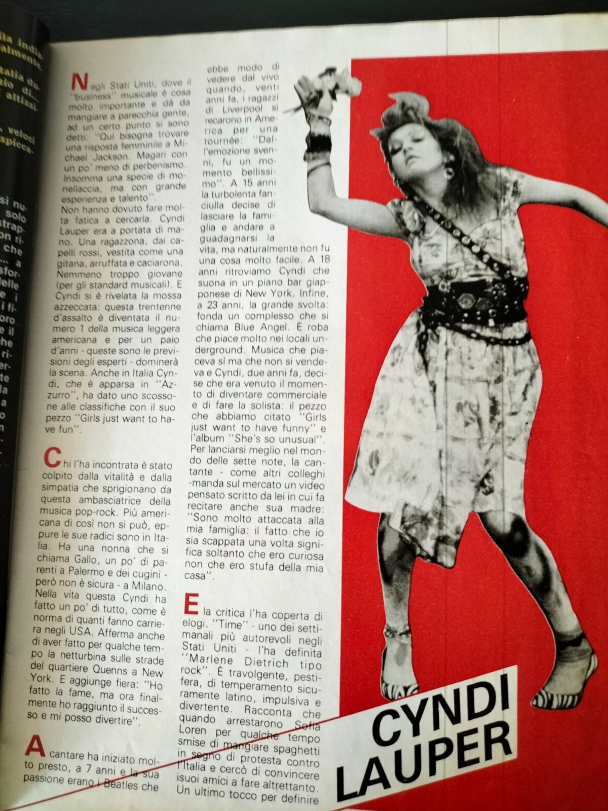 Primavera 17 1984 Cyndi Lauper Michael Jackson eBay