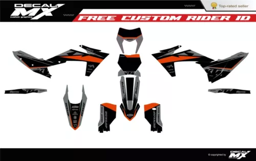 Fits KTM EXC EXC-F XC-W XCF-W 2024-25 and KTM-SX-XC-SXF-XCF-2023-24 graphic kit