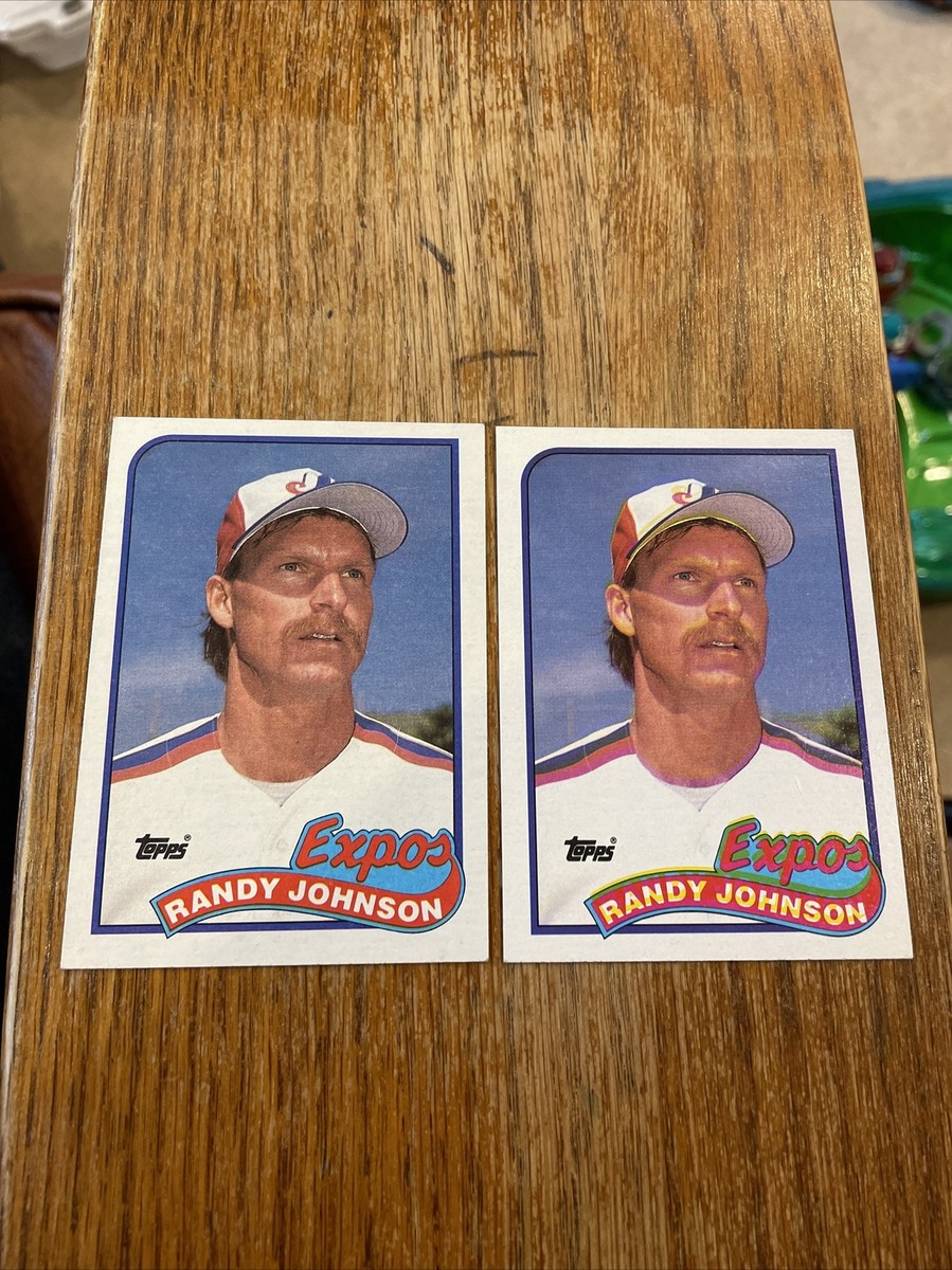 1989 Topps Randy Johnson #647 ROOKIE CARD-ERROR LOT EXPOS IN