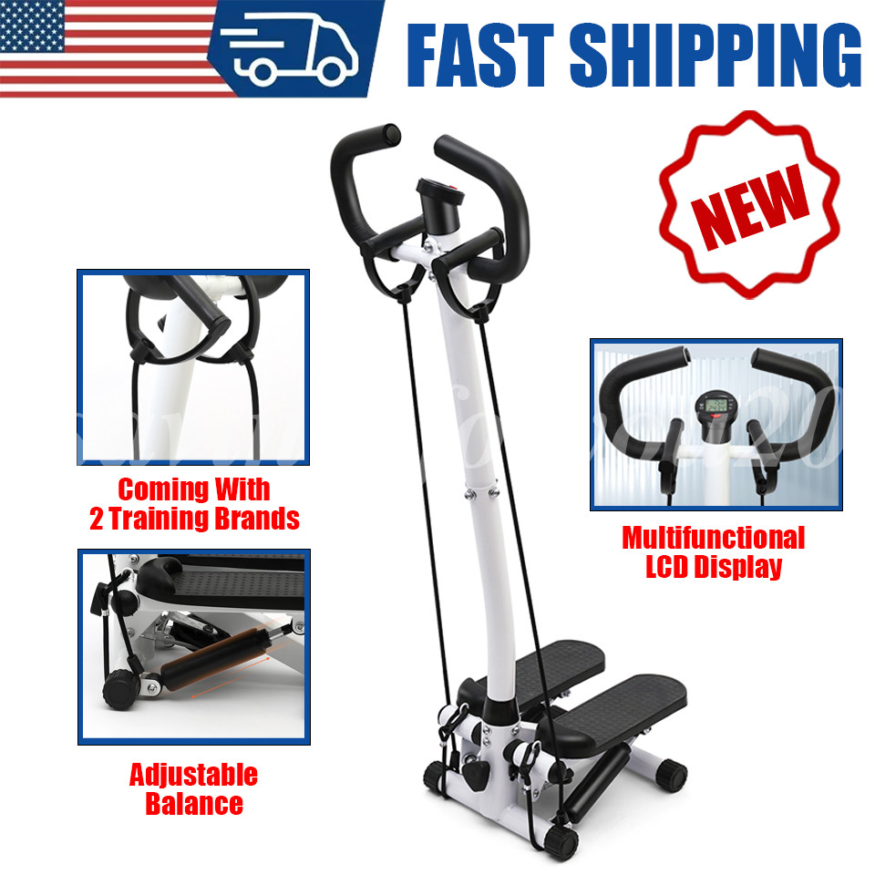 Exercise Stair Stepper Machine LCD Monitor Workout Stair Climber for Home Gym US